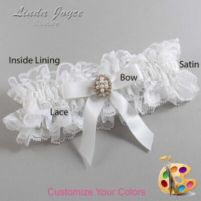 Couture Garters / Custom Wedding Garter / Customizable Wedding Garters / Personalized Wedding Garters / Jenny #11-B03-M17 / Wedding Garters / Bridal Garter / Prom Garter / Linda Joyce Couture
