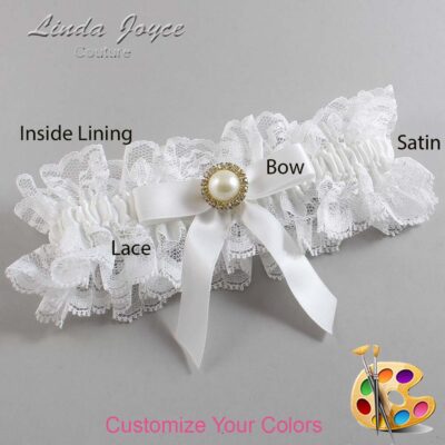 Couture Garters / Custom Wedding Garter / Customizable Wedding Garters / Personalized Wedding Garters / Doreen #11-B03-M21 / Wedding Garters / Bridal Garter / Prom Garter / Linda Joyce Couture