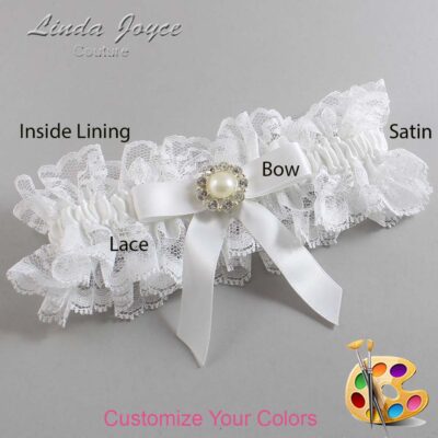 Couture Garters / Custom Wedding Garter / Customizable Wedding Garters / Personalized Wedding Garters / Katherine #11-B03-M24 / Wedding Garters / Bridal Garter / Prom Garter / Linda Joyce Couture