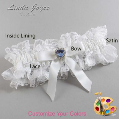 Couture Garters / Custom Wedding Garter / Customizable Wedding Garters / Personalized Wedding Garters / Gina #11-B03-M25 / Wedding Garters / Bridal Garter / Prom Garter / Linda Joyce Couture
