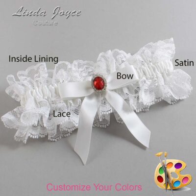 Couture Garters / Custom Wedding Garter / Customizable Wedding Garters / Personalized Wedding Garters / Fran #11-B03-M26 / Wedding Garters / Bridal Garter / Prom Garter / Linda Joyce Couture