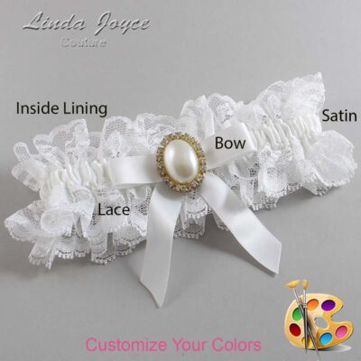 Couture Garters / Custom Wedding Garter / Customizable Wedding Garters / Personalized Wedding Garters / Harmony #11-B03-M29 / Wedding Garters / Bridal Garter / Prom Garter / Linda Joyce Couture
