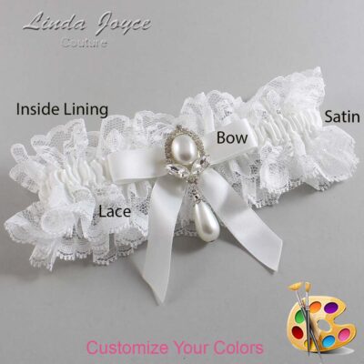 Couture Garters / Custom Wedding Garter / Customizable Wedding Garters / Personalized Wedding Garters / Bethany #11-B03-M32 / Wedding Garters / Bridal Garter / Prom Garter / Linda Joyce Couture