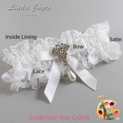 Couture Garters / Custom Wedding Garter / Customizable Wedding Garters / Personalized Wedding Garters / Bridget #11-B03-M33 / Wedding Garters / Bridal Garter / Prom Garter / Linda Joyce Couture