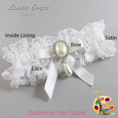 Couture Garters / Custom Wedding Garter / Customizable Wedding Garters / Personalized Wedding Garters / Demi #11-B03-M35 / Wedding Garters / Bridal Garter / Prom Garter / Linda Joyce Couture