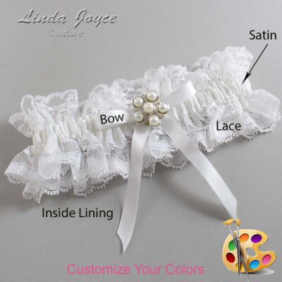 Couture Garters / Custom Wedding Garter / Customizable Wedding Garters / Personalized Wedding Garters / Carmen #11-B04-M13 / Wedding Garters / Bridal Garter / Prom Garter / Linda Joyce Couture
