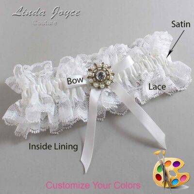 Couture Garters / Custom Wedding Garter / Customizable Wedding Garters / Personalized Wedding Garters / Chandra #11-B04-M14 / Wedding Garters / Bridal Garter / Prom Garter / Linda Joyce Couture