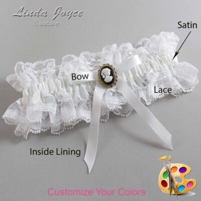 Couture Garters / Custom Wedding Garter / Customizable Wedding Garters / Personalized Wedding Garters / Chloe #11-B04-M15 / Wedding Garters / Bridal Garter / Prom Garter / Linda Joyce Couture