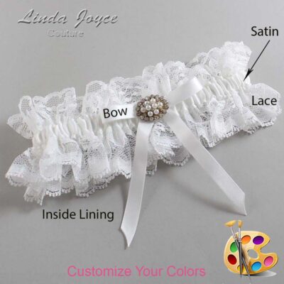 Couture Garters / Custom Wedding Garter / Customizable Wedding Garters / Personalized Wedding Garters / Christal #11-B04-M16 / Wedding Garters / Bridal Garter / Prom Garter / Linda Joyce Couture