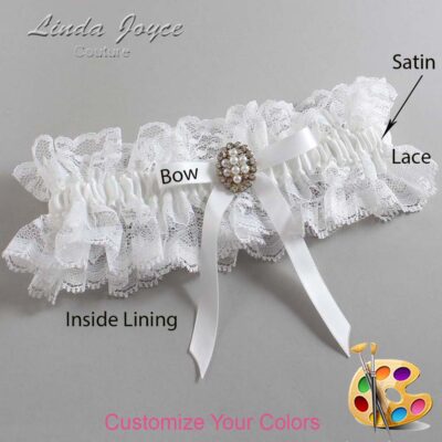 Couture Garters / Custom Wedding Garter / Customizable Wedding Garters / Personalized Wedding Garters / Christy #11-B04-M17 / Wedding Garters / Bridal Garter / Prom Garter / Linda Joyce Couture