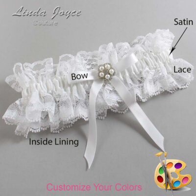 Couture Garters / Custom Wedding Garter / Customizable Wedding Garters / Personalized Wedding Garters / Cindi #11-B04-M20 / Wedding Garters / Bridal Garter / Prom Garter / Linda Joyce Couture