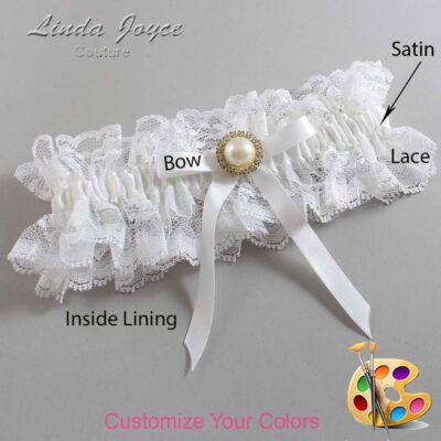 Couture Garters / Custom Wedding Garter / Customizable Wedding Garters / Personalized Wedding Garters / Dixie #11-B04-M21 / Wedding Garters / Bridal Garter / Prom Garter / Linda Joyce Couture