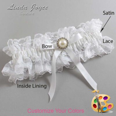 Couture Garters / Custom Wedding Garter / Customizable Wedding Garters / Personalized Wedding Garters / Dixie #11-B04-M22 / Wedding Garters / Bridal Garter / Prom Garter / Linda Joyce Couture