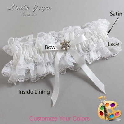 Couture Garters / Custom Wedding Garter / Customizable Wedding Garters / Personalized Wedding Garters / Donna #11-B04-M23 / Wedding Garters / Bridal Garter / Prom Garter / Linda Joyce Couture