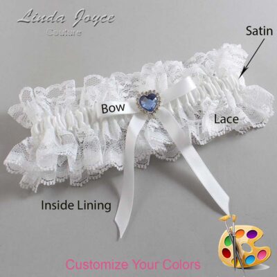 Couture Garters / Custom Wedding Garter / Customizable Wedding Garters / Personalized Wedding Garters / Dovie #11-B04-M25 / Wedding Garters / Bridal Garter / Prom Garter / Linda Joyce Couture