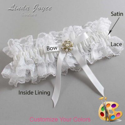 Couture Garters / Custom Wedding Garter / Customizable Wedding Garters / Personalized Wedding Garters / Dorinda #11-B04-M27 / Wedding Garters / Bridal Garter / Prom Garter / Linda Joyce Couture