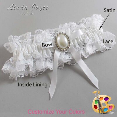 Couture Garters / Custom Wedding Garter / Customizable Wedding Garters / Personalized Wedding Garters / Erin #11-B04-M31 / Wedding Garters / Bridal Garter / Prom Garter / Linda Joyce Couture