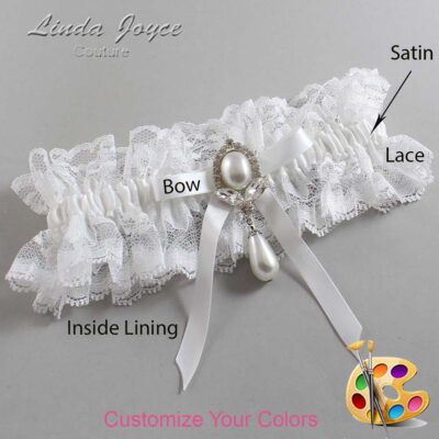 Couture Garters / Custom Wedding Garter / Customizable Wedding Garters / Personalized Wedding Garters / Erika #11-B04-M32 / Wedding Garters / Bridal Garter / Prom Garter / Linda Joyce Couture