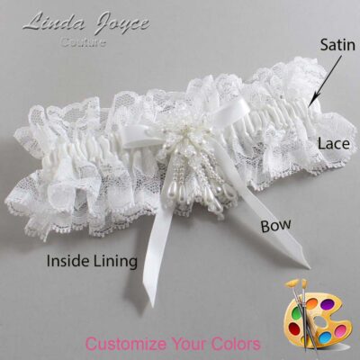 Couture Garters / Custom Wedding Garter / Customizable Wedding Garters / Personalized Wedding Garters / Desiree #11-B04-M38 / Wedding Garters / Bridal Garter / Prom Garter / Linda Joyce Couture