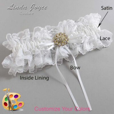 Couture Garters / Custom Wedding Garter / Customizable Wedding Garters / Personalized Wedding Garters / Charlene #11-B10-M12 / Wedding Garters / Bridal Garter / Prom Garter / Linda Joyce Couture