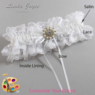 Couture Garters / Custom Wedding Garter / Customizable Wedding Garters / Personalized Wedding Garters / Dawn #11-B10-M14 / Wedding Garters / Bridal Garter / Prom Garter / Linda Joyce Couture