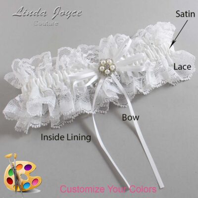 Couture Garters / Custom Wedding Garter / Customizable Wedding Garters / Personalized Wedding Garters / Gail #11-B10-M20 / Wedding Garters / Bridal Garter / Prom Garter / Linda Joyce Couture