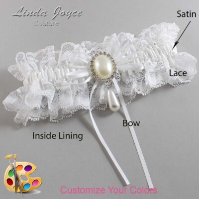 Couture Garters / Custom Wedding Garter / Customizable Wedding Garters / Personalized Wedding Garters / Andrea #11-B10-M35 / Wedding Garters / Bridal Garter / Prom Garter / Linda Joyce Couture