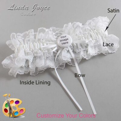 Couture Garters / Custom Wedding Garter / Customizable Wedding Garters / Personalized Wedding Garters / Custom Button #11-B10-M44 / Wedding Garters / Bridal Garter / Prom Garter / Linda Joyce Couture