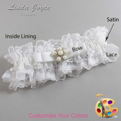 Couture Garters / Custom Wedding Garter / Customizable Wedding Garters / Personalized Wedding Garters / Haley #11-B20-M13 / Wedding Garters / Bridal Garter / Prom Garter / Linda Joyce Couture