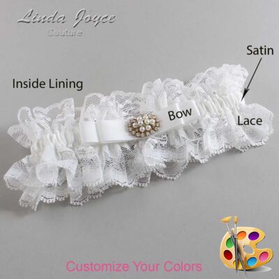 Couture Garters / Custom Wedding Garter / Customizable Wedding Garters / Personalized Wedding Garters / Lily #11-B20-M16 / Wedding Garters / Bridal Garter / Prom Garter / Linda Joyce Couture