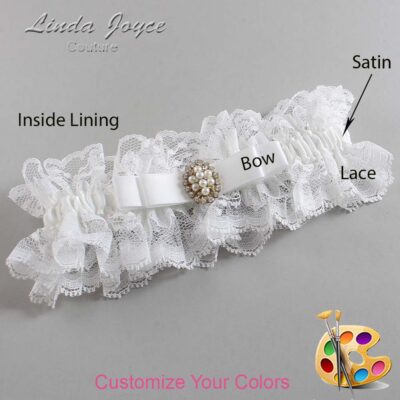 Couture Garters / Custom Wedding Garter / Customizable Wedding Garters / Personalized Wedding Garters / Inga #11-B20-M17 / Wedding Garters / Bridal Garter / Prom Garter / Linda Joyce Couture