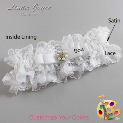 Couture Garters / Custom Wedding Garter / Customizable Wedding Garters / Personalized Wedding Garters / Frances #11-B20-M23 / Wedding Garters / Bridal Garter / Prom Garter / Linda Joyce Couture