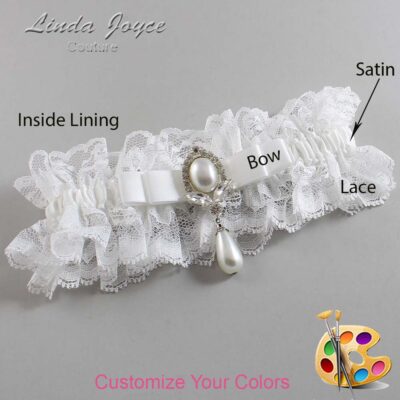 Couture Garters / Custom Wedding Garter / Customizable Wedding Garters / Personalized Wedding Garters / Joyce #11-B20-M32 / Wedding Garters / Bridal Garter / Prom Garter / Linda Joyce Couture