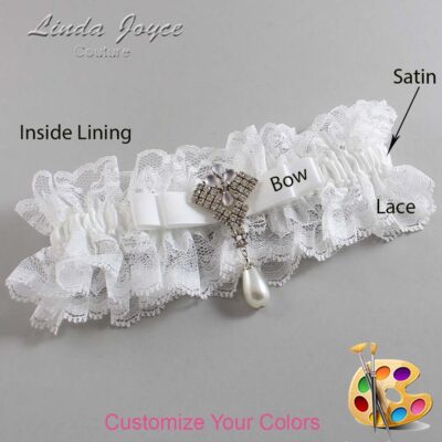 Couture Garters / Custom Wedding Garter / Customizable Wedding Garters / Personalized Wedding Garters / Miranda #11-B20-M33 / Wedding Garters / Bridal Garter / Prom Garter / Linda Joyce Couture