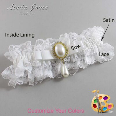 Couture Garters / Custom Wedding Garter / Customizable Wedding Garters / Personalized Wedding Garters / Myra #11-B20-M34 / Wedding Garters / Bridal Garter / Prom Garter / Linda Joyce Couture