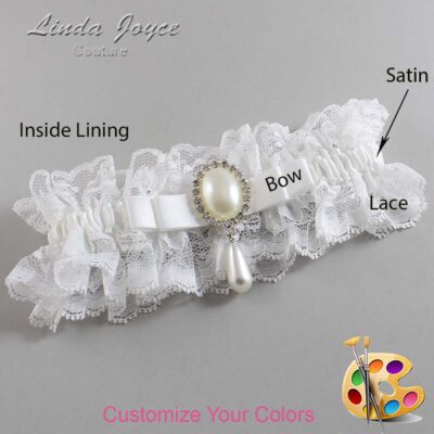 Couture Garters / Custom Wedding Garter / Customizable Wedding Garters / Personalized Wedding Garters / Myra #11-B20-M35 / Wedding Garters / Bridal Garter / Prom Garter / Linda Joyce Couture
