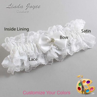 Couture Garters / Custom Wedding Garter / Customizable Wedding Garters / Personalized Wedding Garters / Melba #11-B21-M03 / Wedding Garters / Bridal Garter / Prom Garter / Linda Joyce Couture