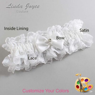 Couture Garters / Custom Wedding Garter / Customizable Wedding Garters / Personalized Wedding Garters / Melba #11-B21-M04 / Wedding Garters / Bridal Garter / Prom Garter / Linda Joyce Couture