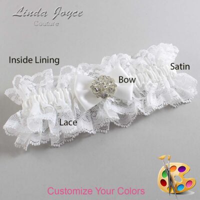 Couture Garters / Custom Wedding Garter / Customizable Wedding Garters / Personalized Wedding Garters / Abigail #11-B21-M11 / Wedding Garters / Bridal Garter / Prom Garter / Linda Joyce Couture