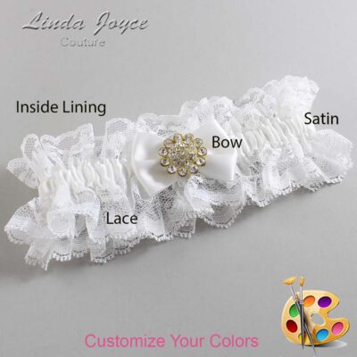 Couture Garters / Custom Wedding Garter / Customizable Wedding Garters / Personalized Wedding Garters / Carrie #11-B21-M12 / Wedding Garters / Bridal Garter / Prom Garter / Linda Joyce Couture