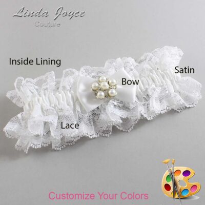 Couture Garters / Custom Wedding Garter / Customizable Wedding Garters / Personalized Wedding Garters / Deanna #11-B21-M13 / Wedding Garters / Bridal Garter / Prom Garter / Linda Joyce Couture
