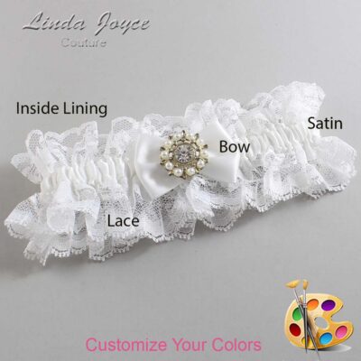 Couture Garters / Custom Wedding Garter / Customizable Wedding Garters / Personalized Wedding Garters / Beth #11-B21-M14 / Wedding Garters / Bridal Garter / Prom Garter / Linda Joyce Couture