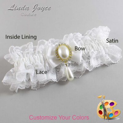 Couture Garters / Custom Wedding Garter / Customizable Wedding Garters / Personalized Wedding Garters / Victoria #11-B21-M34 / Wedding Garters / Bridal Garter / Prom Garter / Linda Joyce Couture