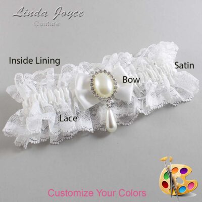 Couture Garters / Custom Wedding Garter / Customizable Wedding Garters / Personalized Wedding Garters / Victoria #11-B21-M35 / Wedding Garters / Bridal Garter / Prom Garter / Linda Joyce Couture