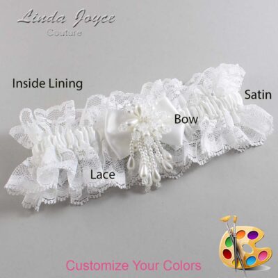 Couture Garters / Custom Wedding Garter / Customizable Wedding Garters / Personalized Wedding Garters / Lori #11-B21-M38 / Wedding Garters / Bridal Garter / Prom Garter / Linda Joyce Couture