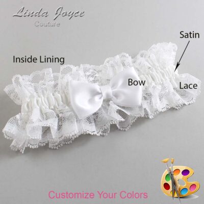 Couture Garters / Custom Wedding Garter / Customizable Wedding Garters / Personalized Wedding Garters / Justine #11-B29-00 / Wedding Garters / Bridal Garter / Prom Garter / Linda Joyce Couture