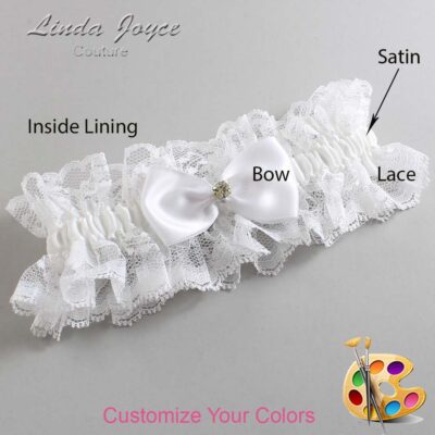 Couture Garters / Custom Wedding Garter / Customizable Wedding Garters / Personalized Wedding Garters / Melody #11-B31-M03 / Wedding Garters / Bridal Garter / Prom Garter / Linda Joyce Couture