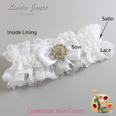 Couture Garters / Custom Wedding Garter / Customizable Wedding Garters / Personalized Wedding Garters / Loretta #11-B31-M12 / Wedding Garters / Bridal Garter / Prom Garter / Linda Joyce Couture