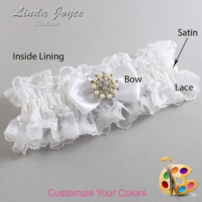 Couture Garters / Custom Wedding Garter / Customizable Wedding Garters / Personalized Wedding Garters / Lollie #11-B31-M14 / Wedding Garters / Bridal Garter / Prom Garter / Linda Joyce Couture