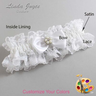 Couture Garters / Custom Wedding Garter / Customizable Wedding Garters / Personalized Wedding Garters / Laureen #11-B31-M20 / Wedding Garters / Bridal Garter / Prom Garter / Linda Joyce Couture